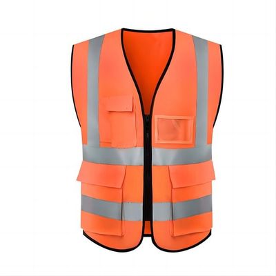 Mua Vest an toàn phản quang khô nhanh công nghiệp Vest an toàn xây dựng polyester có túi sản xuất trực tuyến
