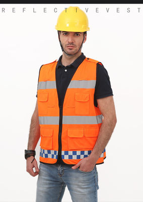 Mua 100% Polyester Công nhân Vest màu cam Áo vest an toàn phản quang Chống cháy Hi Vis Vest cho an toàn cá nhân sản xuất trực tuyến