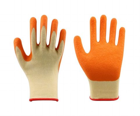 Mua Găng tay nhúng cao su hoàn thiện bằng cao su Crinkle với lớp lót polyester 10 thước EN388 CE UKCA Găng tay làm việc an toàn được chứng nhận sản xuất trực tuyến