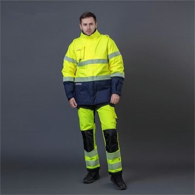 Mua Đồng phục làm việc an toàn có khả năng hiển thị cao từ 220 đến 260gsm không thấm nước cho công nhân trong ngành sản xuất trực tuyến