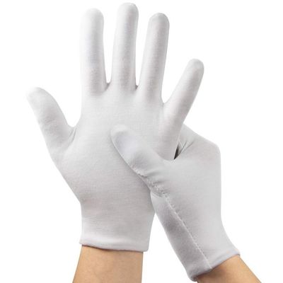 Mua M- XXL Găng tay cotton cầm tay có thể giặt được để kiểm tra công việc Màu trắng sản xuất trực tuyến