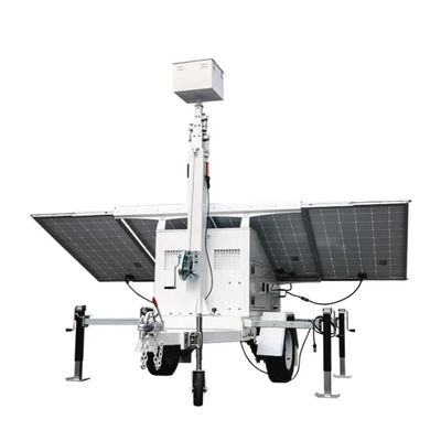 Mua Đèn LED năng lượng mặt trời mạnh mẽ Ánh sáng không có tiếng ồn Tháp đèn di động chạy bằng năng lượng mặt trời sản xuất trực tuyến