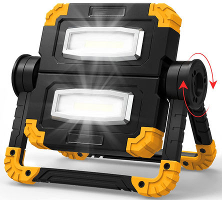Mua Đèn LED làm việc di động có thể sạc lại 2 COB 2000Lumens Xoay 360 độ Có thể gập lại sản xuất trực tuyến