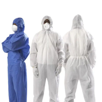 Giá tốt. 2XL 3XL Coverall bảo vệ dùng một lần 45gsm SMS PPE Coverall Kit có mũ trùm đầu trực tuyến