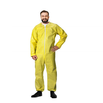 Giá tốt. Loại 3 Quần yếm bảo vệ dùng một lần màu vàng 6XL Bộ đồ Ppe bảo vệ hóa chất dùng một lần trực tuyến
