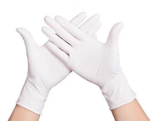 Giá tốt. Găng tay Latex dùng một lần không có bột với tay cầm kết cấu đầu ngón tay và chứng nhận CE EN455 trực tuyến