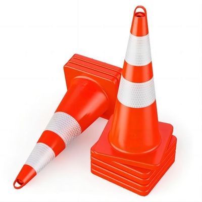Giá tốt. Hình nón an toàn giao thông PVC 1,8kg Xây dựng hình nón màu cam để cảnh báo khẩn cấp trực tuyến