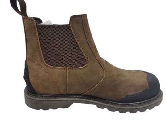 Giá tốt. Cao su Out Goodyear Giày bảo hộ da Crazy Horse Kick Off Bảo vệ ngón chân thép Work trực tuyến
