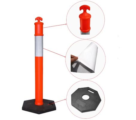 Giá tốt. Cột cảnh báo giao thông polyethylene bền với băng phản xạ và chiều cao 1150mm cho an toàn đường bộ trực tuyến